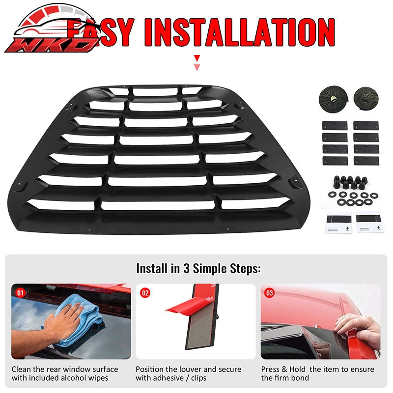 Fits 20-26 Toyota GR Supra A90 A91 IKON Style Rear Window Louver PP Matte Black