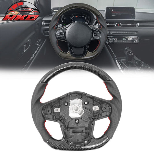 Wholesale 20-26 Toyota GR Supra A90 A91 Steering Wheel Carbon Fiber W/Red Stitching
