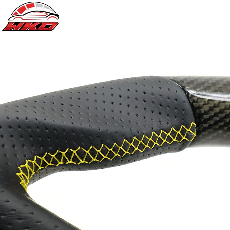 Wholesale 20-26 Toyota GR Supra A90 A91 Carbon Steering Wheel W/Yellow Stitch&Stripe - Wikond Auto