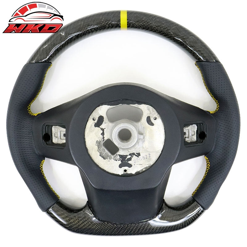 Wholesale 20-26 Toyota GR Supra A90 A91 Carbon Steering Wheel W/Yellow Stitch&Stripe - Wikond Auto