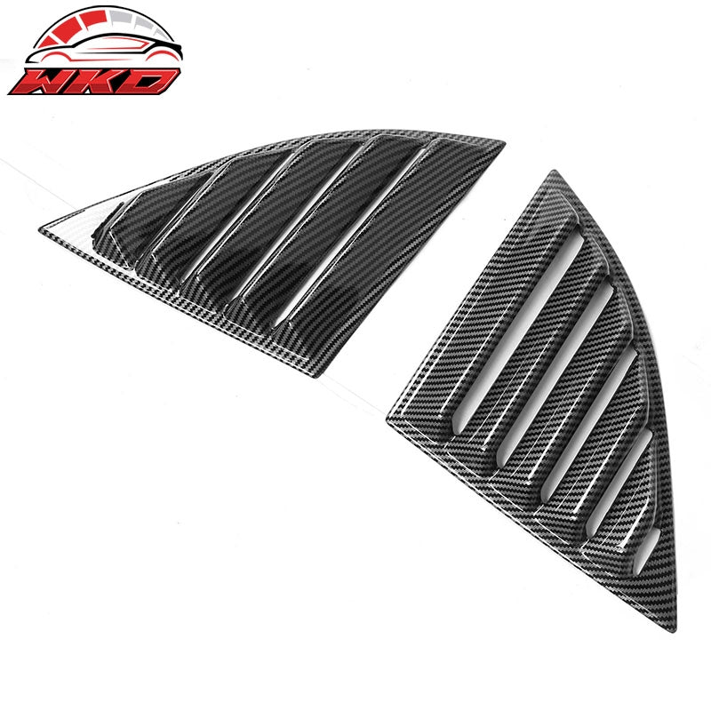 Fits 20-26 Toyota GR Supra A90 A91 IKON Side Window Louver PP Carbon Fiber Print