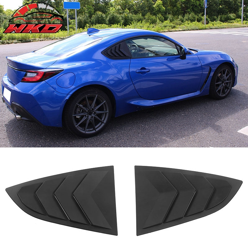 Fits 22-26 Toyota GR86/Subaru BRZ IKON 2PCS Side Window Louvers ABS Matte Black