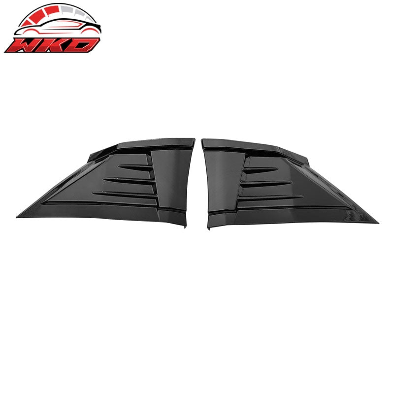 Fit 22-26 Toyota GR86/Subaru BRZ JDM Style 2PC Rear Bumper Aprons PP Gloss Black