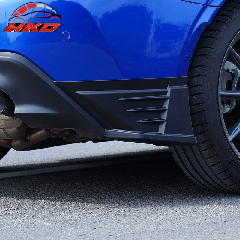 Fit 22-26 Toyota GR86/Subaru BRZ JDM Style 2PC Rear Bumper Aprons PP Matte Black