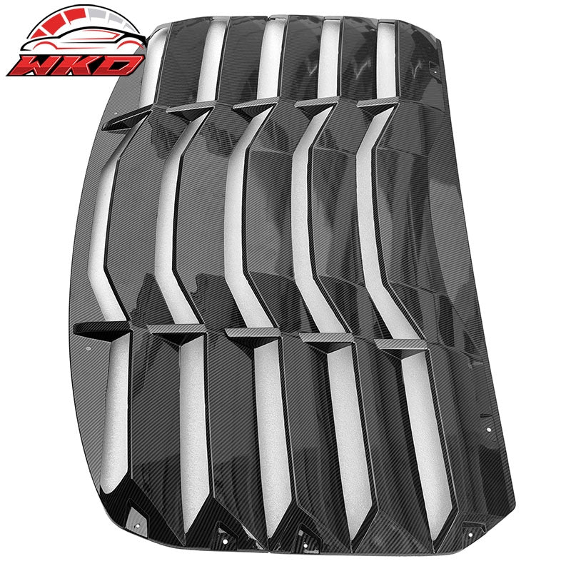 Fits 22-26 Toyota GR86/Subaru BRZ 2PCS Rear Window Louver ABS Carbon Fiber Print