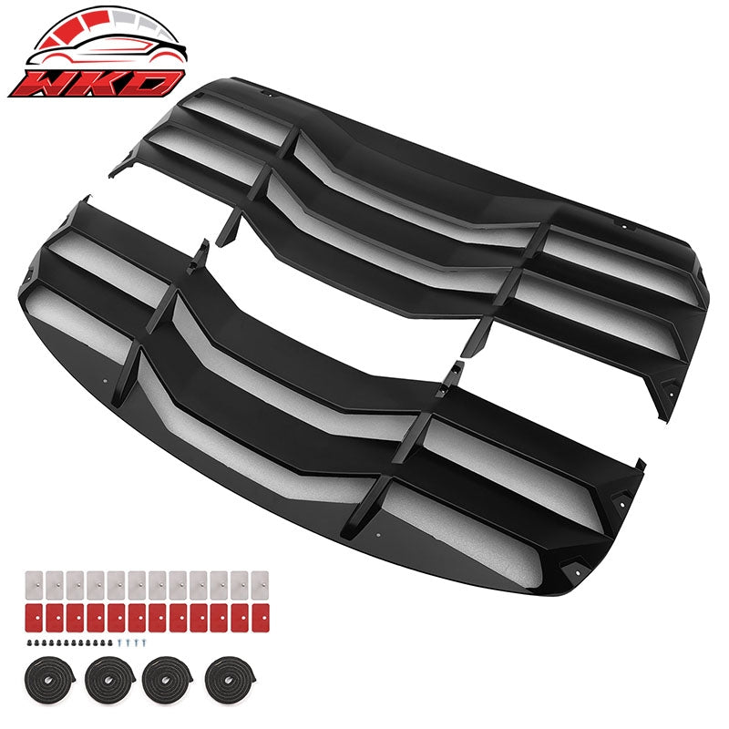 Fits 22-26 Toyota GR86/Subaru BRZ IKON 2PCS Rear Window Louvers ABS Matte Black