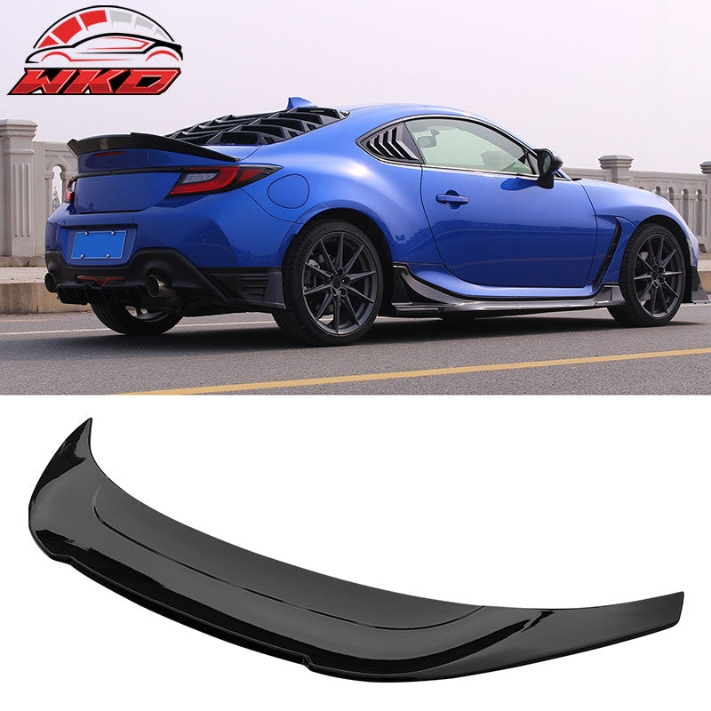 Fits 22-26 Toyota GR86/Subaru BRZ V Style Rear Trunk Spoiler ABS Gloss Black