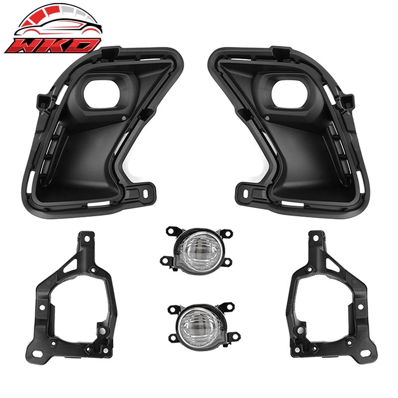Fits 24-26 Toyota Grand Highlander LED Fog Lights Front Bumper Projector Lamps