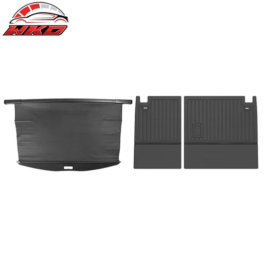 Wholesale 20-26 Toyota Highlander 3D Backrest Cover +Carbon Fiber Texture Cargo Cover - Wikond Auto
