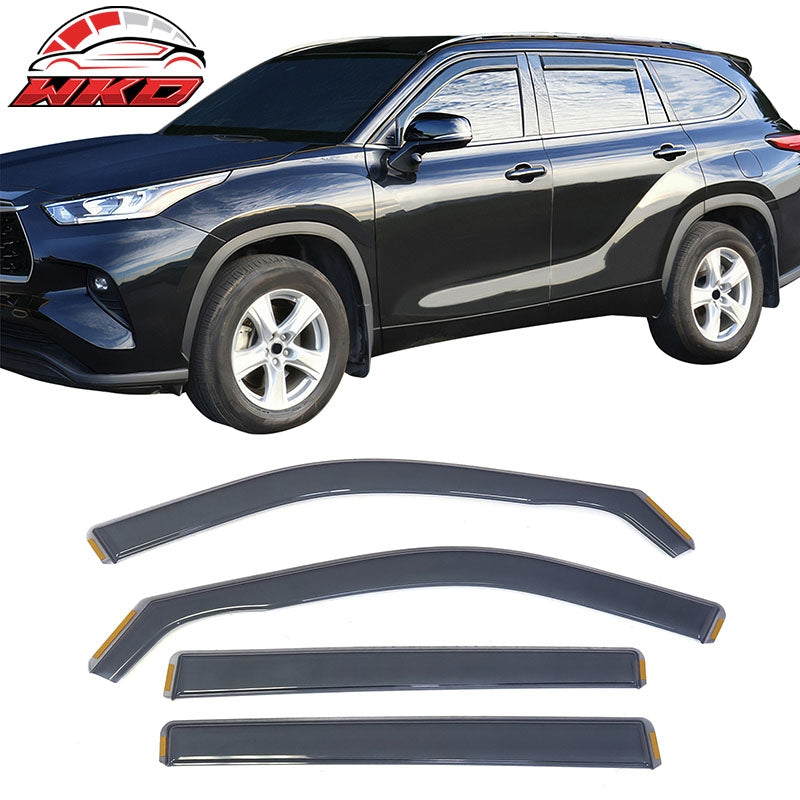 Wholesale 20-26 Toyota Highlander Acrylic In Channel Smoke Window Visor Sun Rain Guard