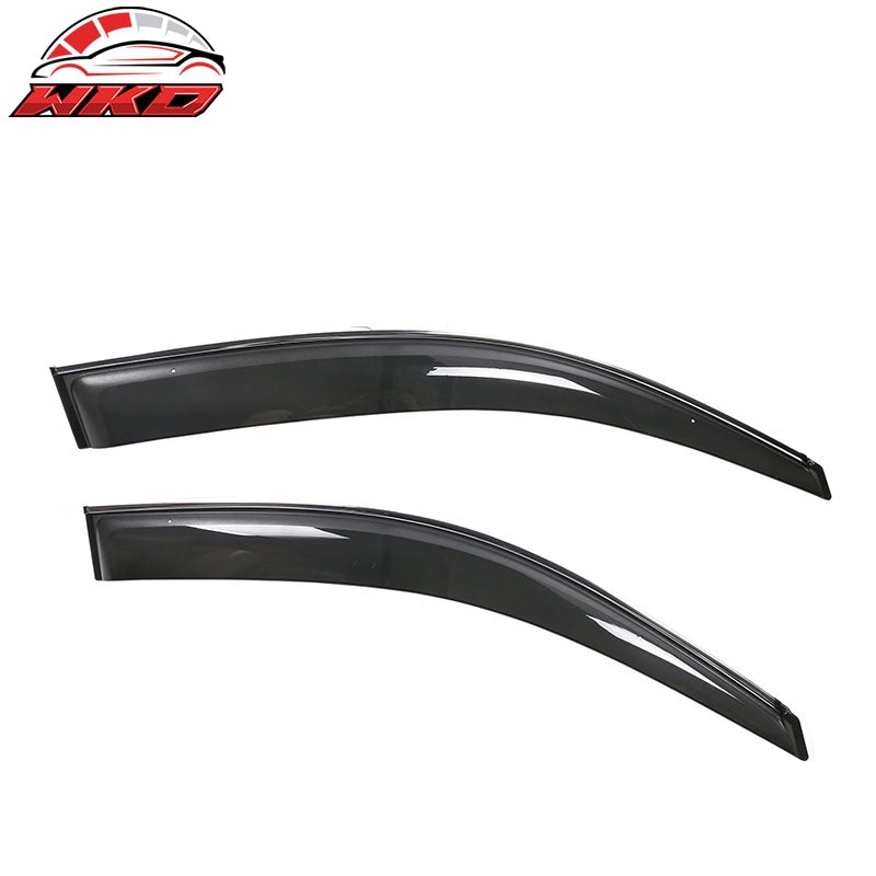 Fits 08-13 Toyota Highlander PC Window Visors Deflector With Chrome Trim 4PCS