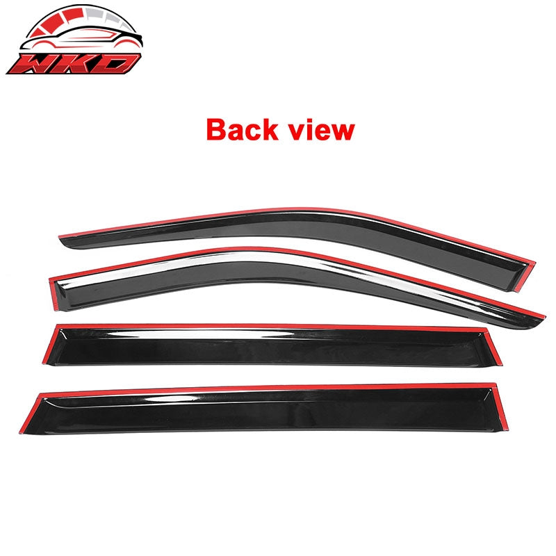 Fits 20-26 Toyota Highlander Tape-on Window Visors Vent Rain Guards Deflectors