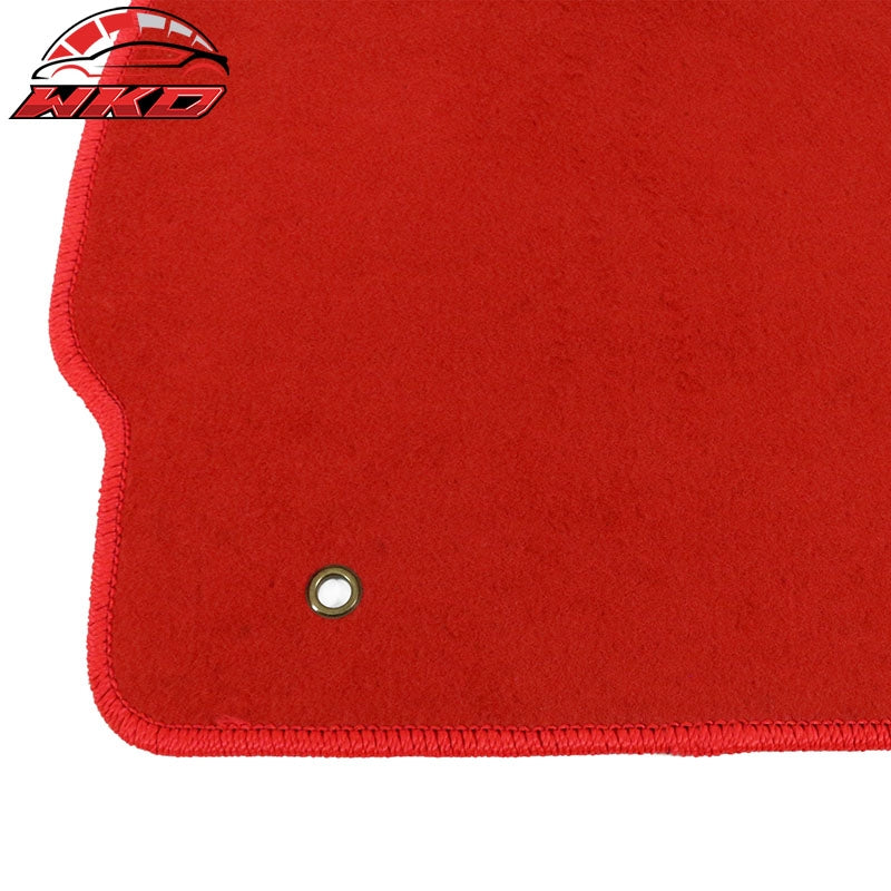 Fits 10-11 Toyota Prius Nylon Red Floor Mats Non-Slip Auto Carpet Liner 4PCS