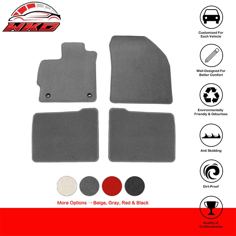 Fits 12-15 Toyota Prius & Prius Plug-In Nylon Floor Mats Liner Gray Carpets Set