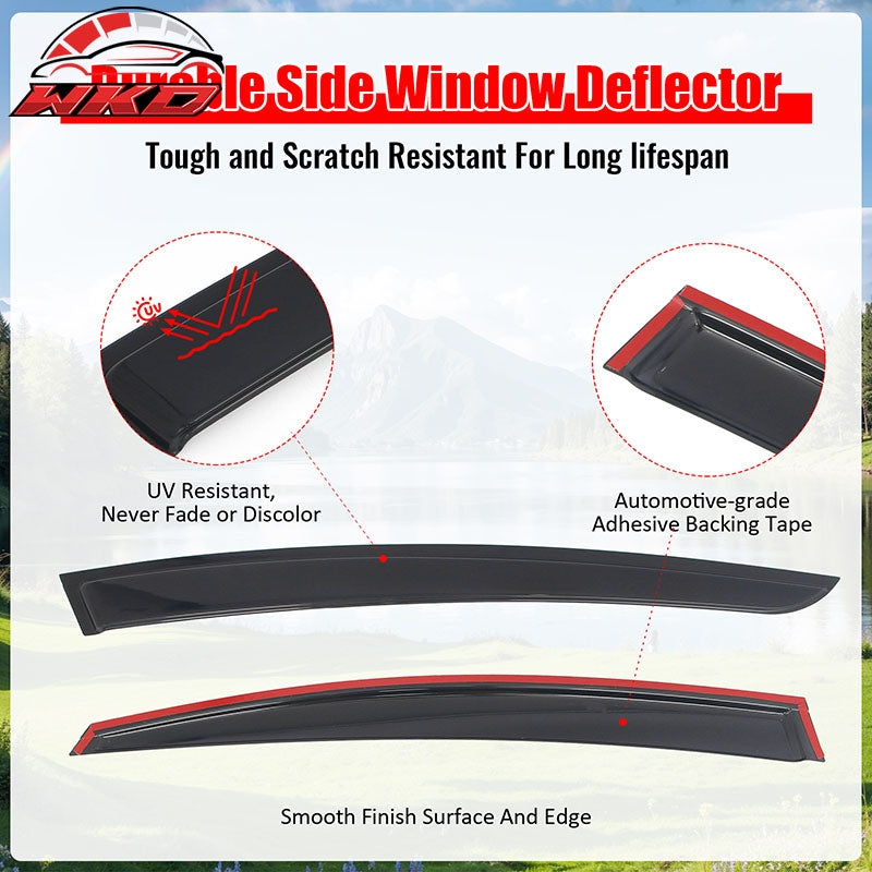Wholesale 23-26 Toyota Prius & Prius Prime XW60 Tape-on Window Visors Vent Deflectors - Wikond Auto