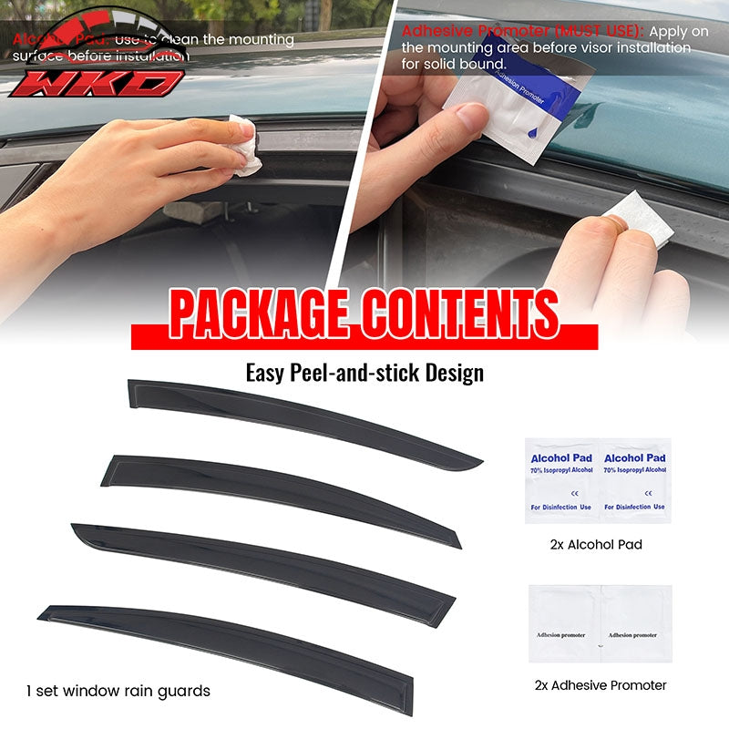 Wholesale 23-26 Toyota Prius & Prius Prime XW60 Tape-on Window Visors Vent Deflectors - Wikond Auto