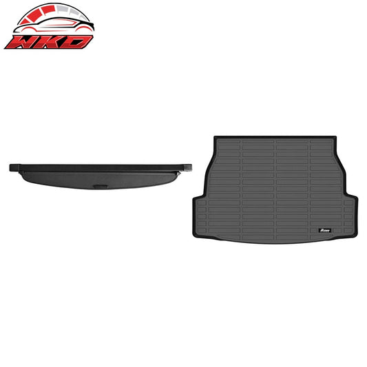 Wholesale 19-25 Toyota RAV4 3D Molded TPE Rear Trunk Mat Cargo Liner Pad +Cargo Cover - Wikond Auto