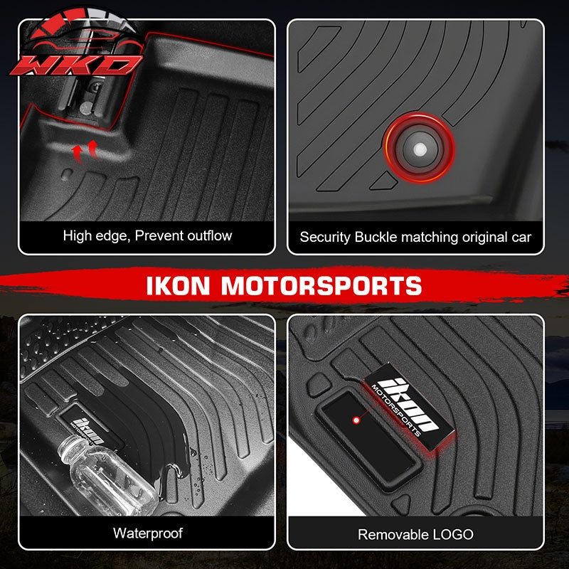 Fits 01-03 Toyota RAV4 4DR 3D Anti-Slip Floor Mats All Weather TPE Carpets 3PCS