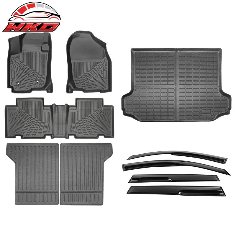 Wholesale 06-12 Toyota RAV4 5 Seats TPE Floor + Trunk + Backrest Mats + Window Visors
