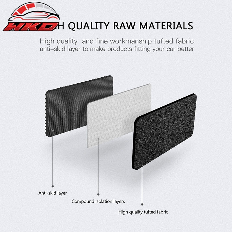 Fits 19-25 Toyota RAV4/21-24 Toyota Venza 4PCS Floor Mats Carpets Nylon Black