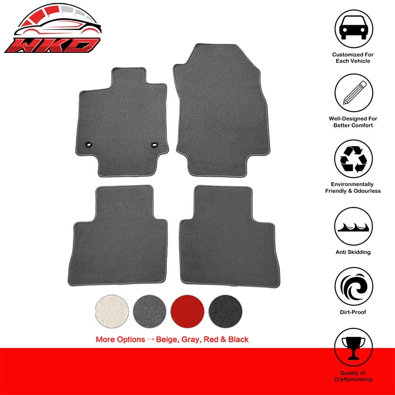 Fits 19-25 Toyota RAV4/21-24 Toyota Venza Nylon Car Floor Mats Carpet 4PC - Grey
