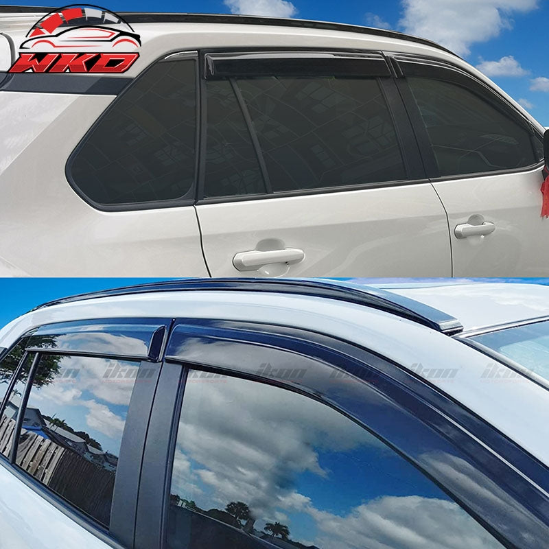 Fits 19-25 Toyota RAV4 Prime Tape-On Window Visor Vent Sun Guards Rain Deflector
