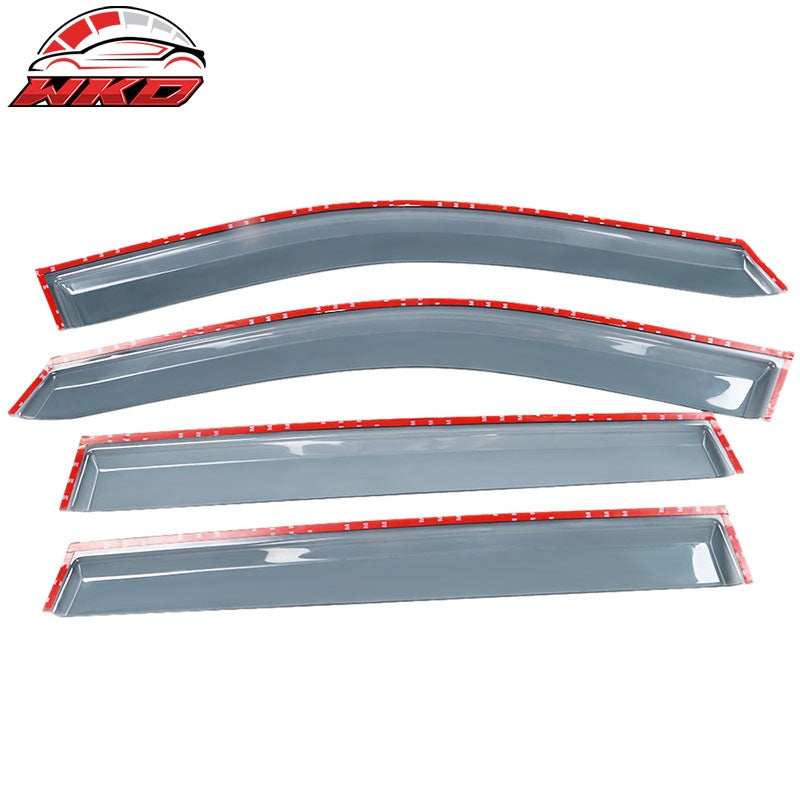 Fits 19-25 Toyota RAV4 Prime XA50 Polycarbonate Window Visor Guard W/Chrome Trim