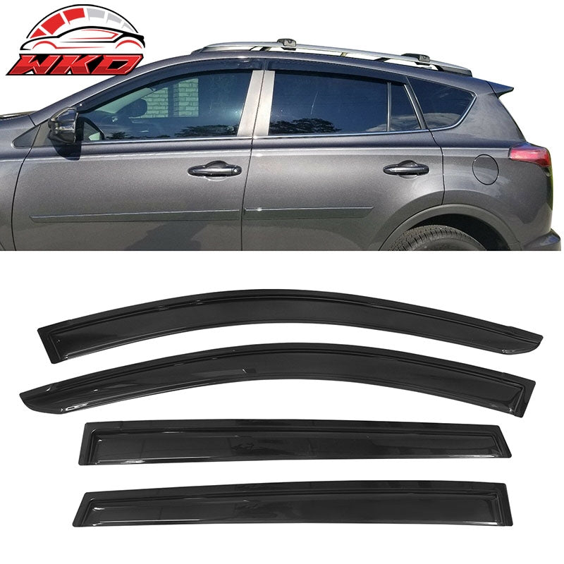 Fits 13-18 Toyota RAV4 XA40 Acrylic Window Visors Vent Sun Rain Deflector Guard