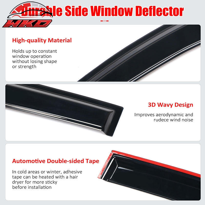 Fits 13-18 Toyota RAV4 XA40 Acrylic Window Visors Vent Sun Rain Deflector Guard