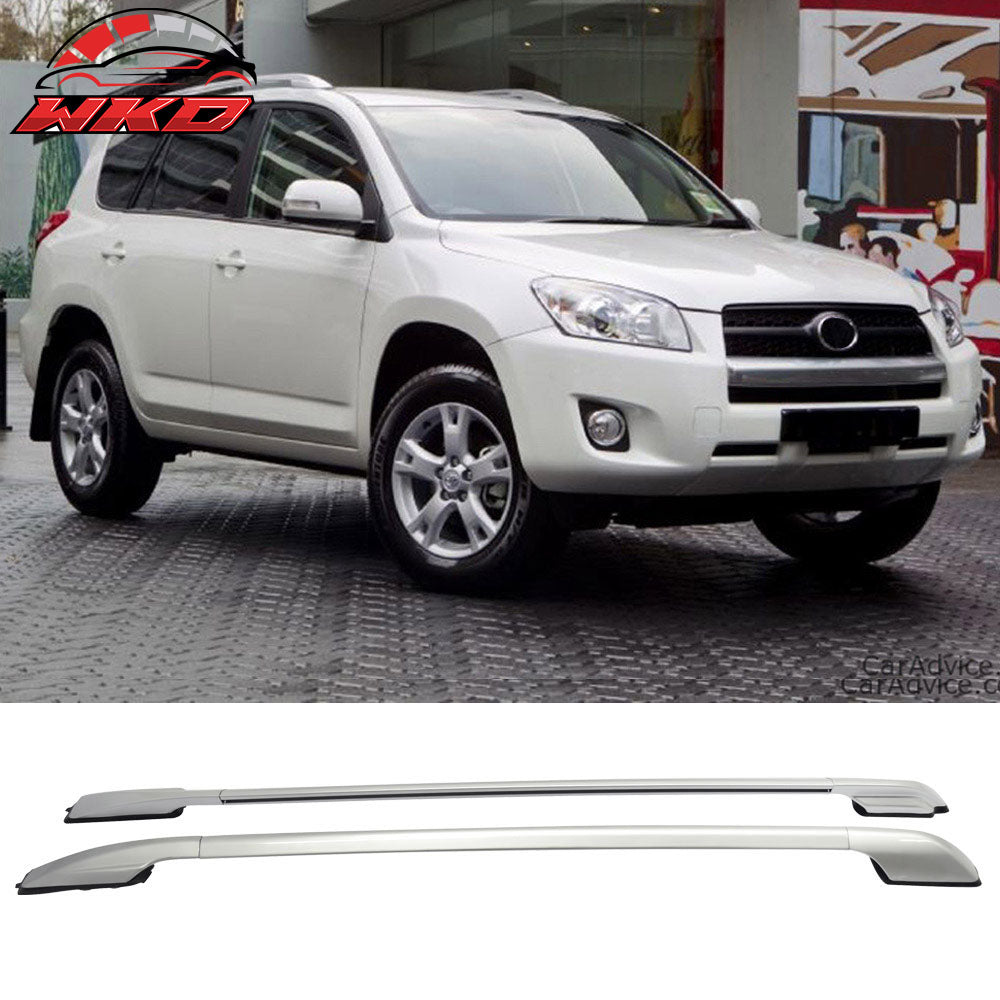 Fits 06-12 Toyota RAV4 OE Factory Style Silver Top Roof Rack Side Rail