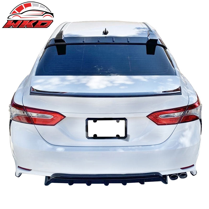 Fits 18-24 Toyota Camry CTR Style Gloss Black ABS Rear Window Roof Spoiler Wing