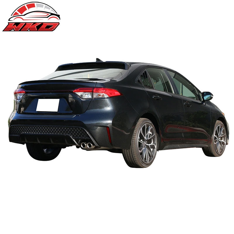 Fits 20-26 Toyota Corolla Sedan Carbon Fiber Print Roof Spoiler IKON Style