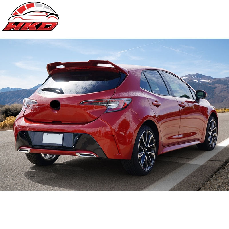 Fits 19-26 Toyota GR Corolla Hatchback Roof Spoiler Unpainted Black - ABS
