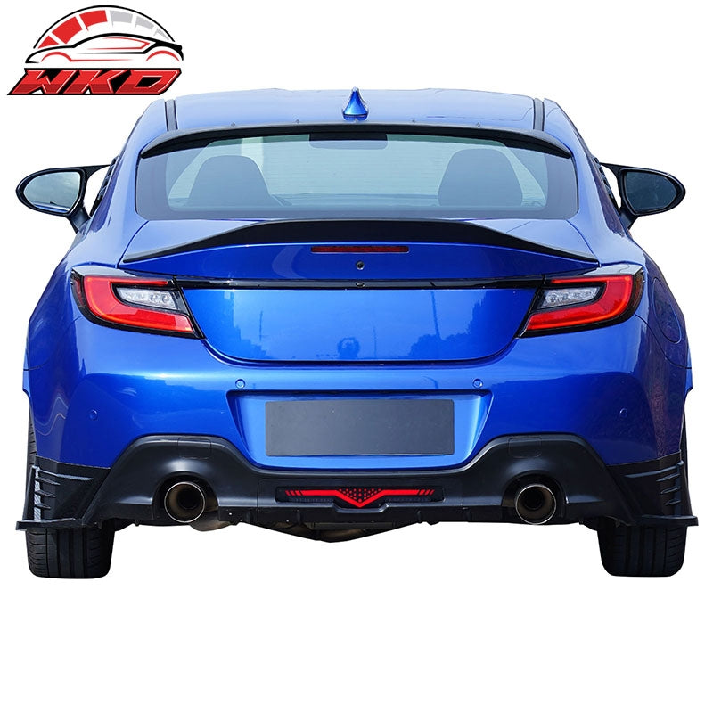 Fits 22-26 Toyota GR86/Subaru BRZ V2 Style Lapis Blue Pearl Roof Spoiler ABS