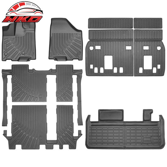 Wholesale 13-20 Toyota Sienna 8 Seats TPE 4PCS Floor Mats + Trunk Mat + Backrest Mats - Wikond Auto