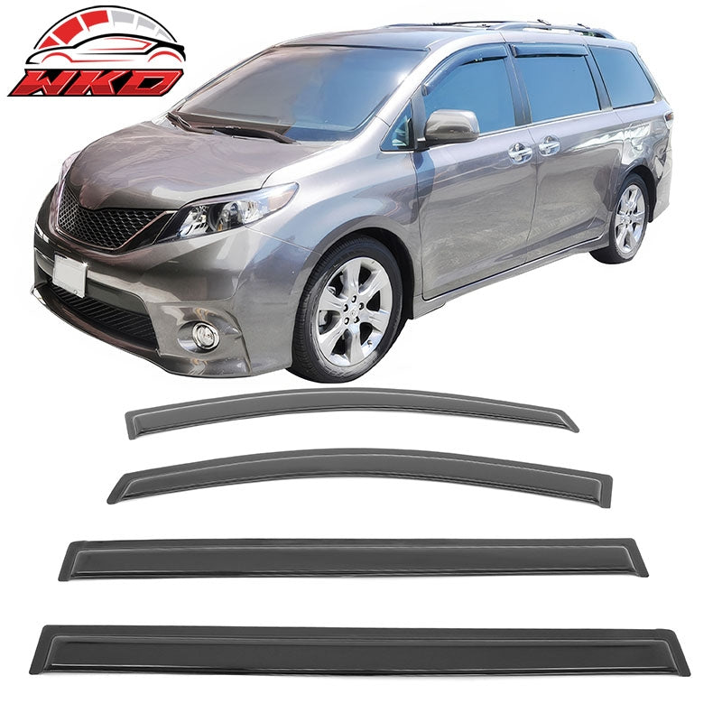 Wholesale 11-20 Toyota Sienna Window Visors Acrylic Sun Guard Rain Deflector 4Pc Set