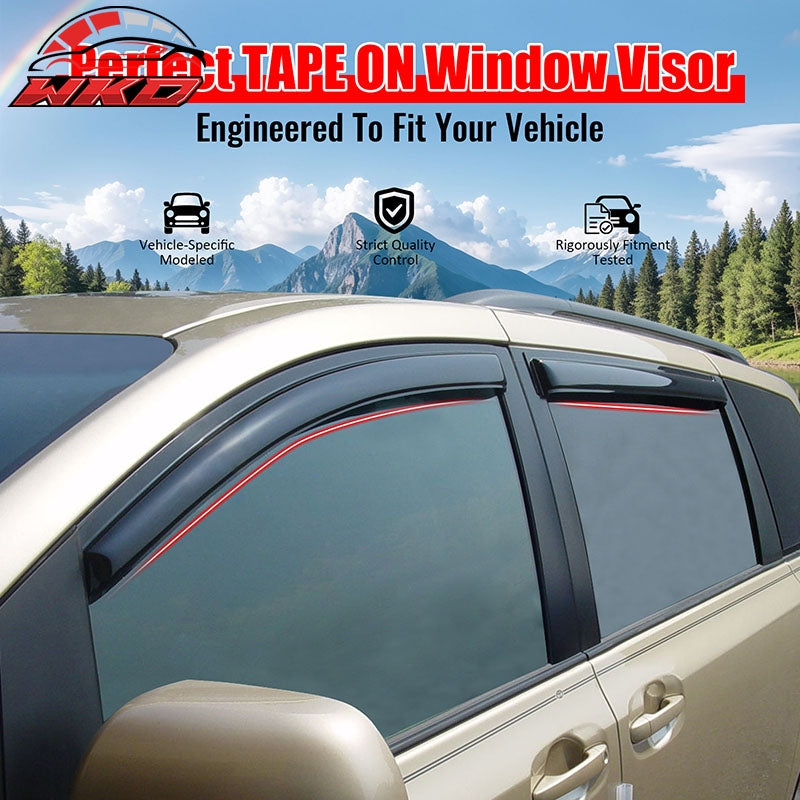 Fits 11-20 Toyota Sienna Window Visors Acrylic Sun Guard Rain Deflector 4Pc Set