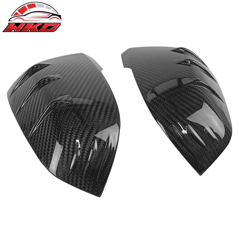 Fits 20-25 Toyota GR Supra A90 A91 D Style Carbon Fiber CF Side Mirror Covers