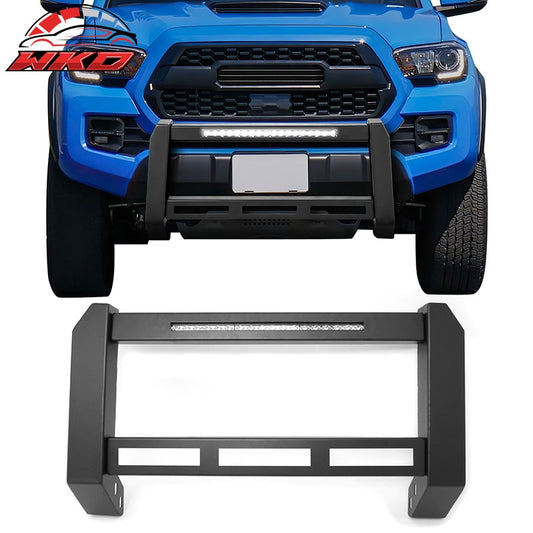 Wholesale 16-23 Toyota Tacoma Bull Bar Front Brush Bumper Grille Guard W/LED Light - Wikond Auto
