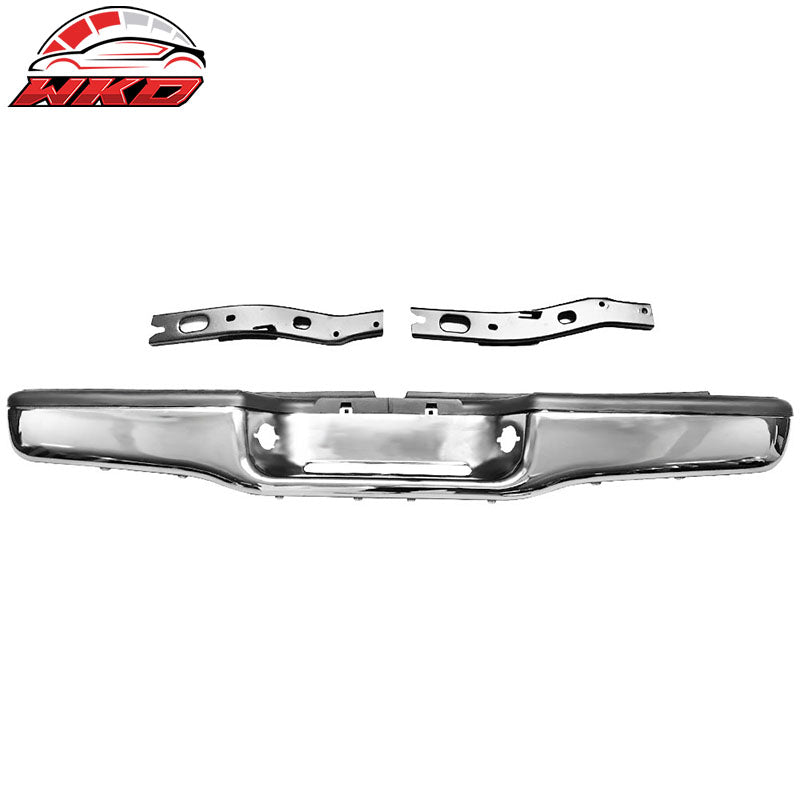 Fits 95-04 Toyota Tacoma Chrome Rear Step Bumper - Steel