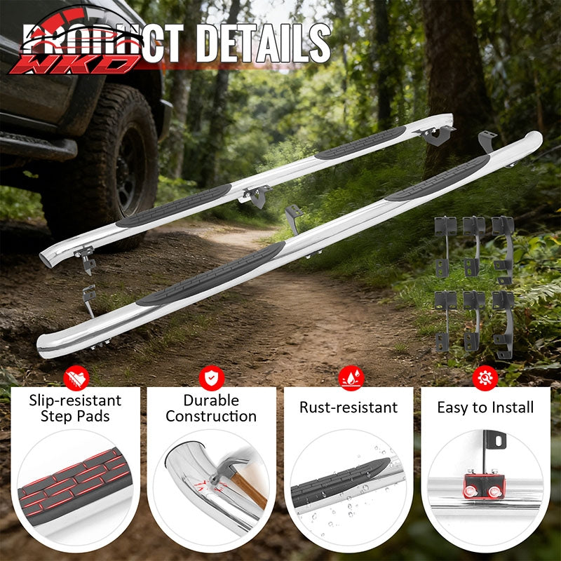 Fits 05-23 Toyota Tacoma Double Cab 3" OE Style Running Boards Side Step Bars
