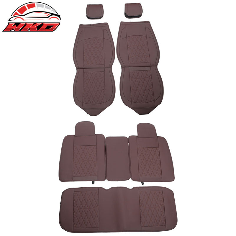 Wholesale 05-23 Toyota Tacoma 5-Seat Seat Covers Cushion Protector PU Leather - Brown