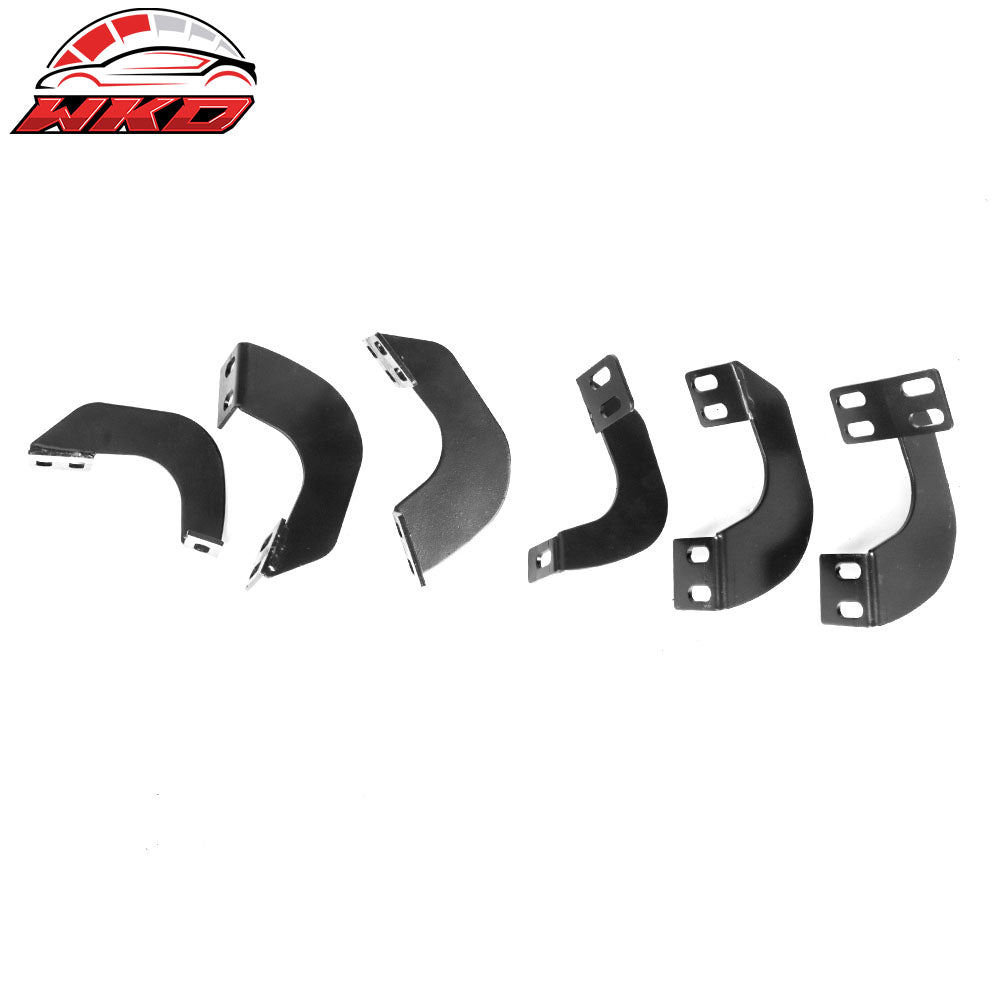 Fits 05-22 Toyota Tacoma Double Cab IKON V1 Style Steel Running Boards Black