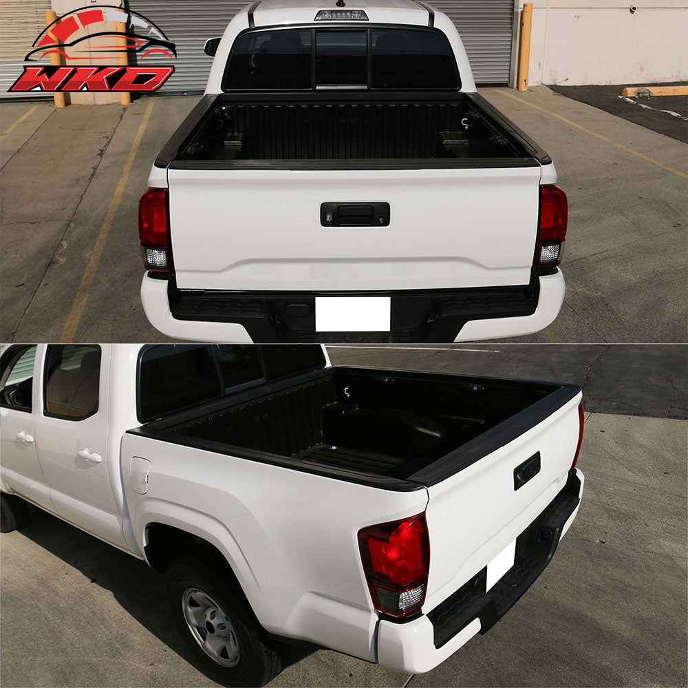 Fits 16-23 Toyota Tacoma Tailgate Molding Trunk Protector Cover Matte Black PP