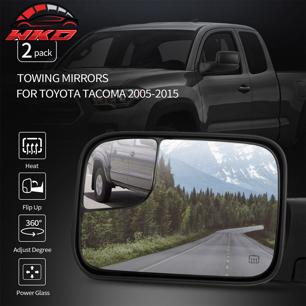 Fits 05-15 Toyota Tacoma Side View Towing Mirrors Power Heated Left Right 2PC