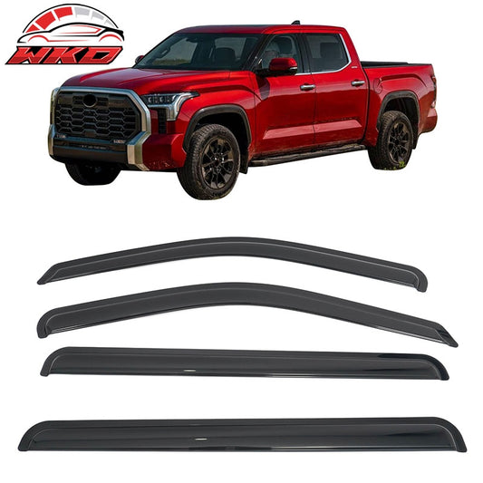 Wholesale 22-26 Toyota Tundra Crew Cab 4PCS Window Visors Smoke Acrylic Deflectors - Wikond Auto