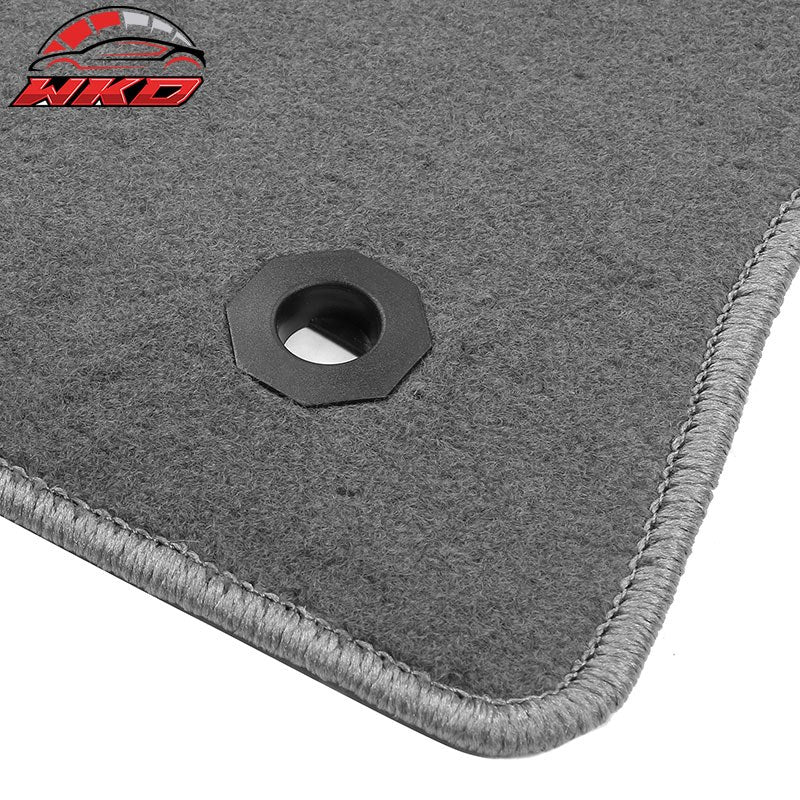 Fits 22-24 Toyota Tundra Crewmax Anti-Slip Floor Mats Carpet Nylon 4PCS - Gray