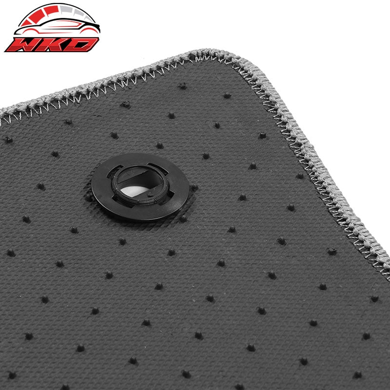 Fits 22-24 Toyota Tundra Crewmax Anti-Slip Floor Mats Carpet Nylon 4PCS - Gray