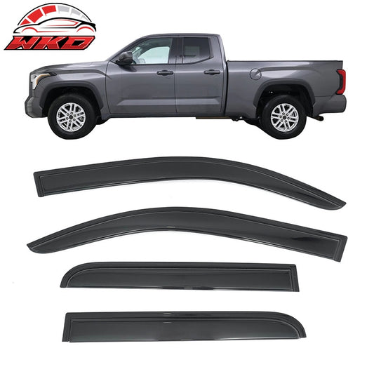 Wholesale 22-26 Toyota Tundra Double Cab Window Visors Acrylic Rain Deflectors 4PCS - Wikond Auto