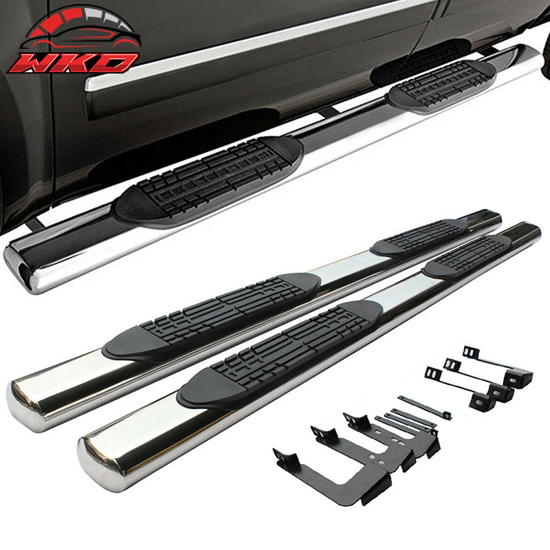 Fits 07-21 Toyota Tundra Regular Cab 4" Running Boards Side Step Nerf Bar 2PC